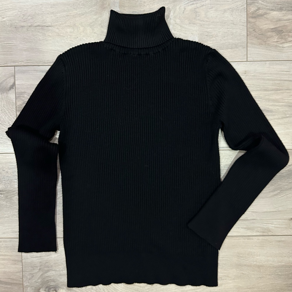 Time And Tru Black Turtleneck Sweater